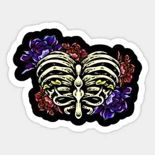 Rose Ribs (Purple & Red Roses) Sticker